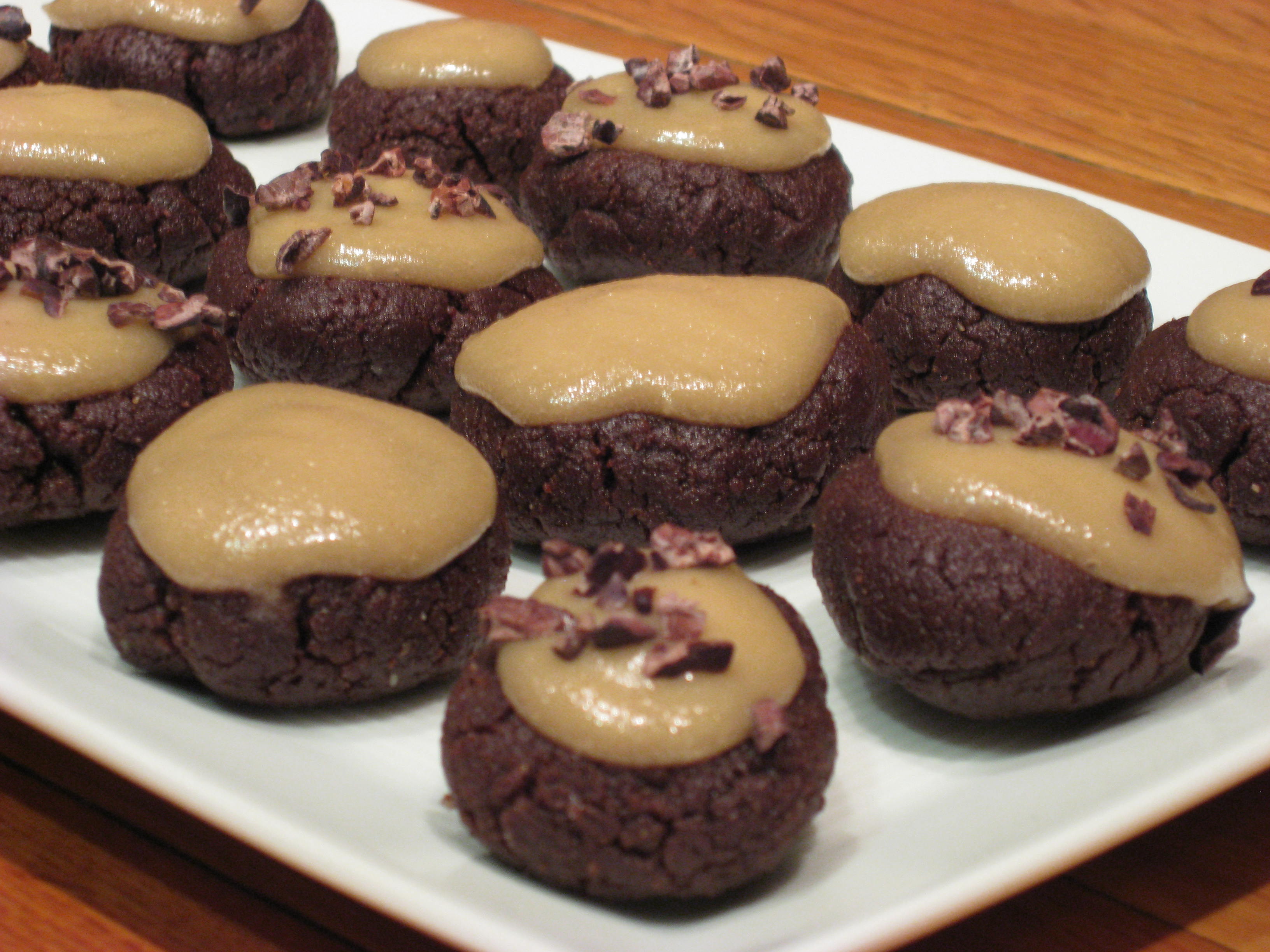 RAW Brownie Bites with Vanilla Icing | Marisa&amp;#39;s Healthy Kitchen